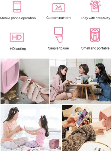 Vista 5 de Máquina de impresora de uñas inteligente automática móvil 3D pintada impresión casera juego de máquina de uñas paquete de uñas de gel de uñas