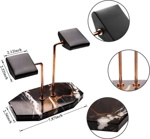Vista 3 de UEDA Soporte de reloj hecho a mano base de mármol natural soporte de exhibición de relojes para hombres y mujeres soporte de joyería lujoso