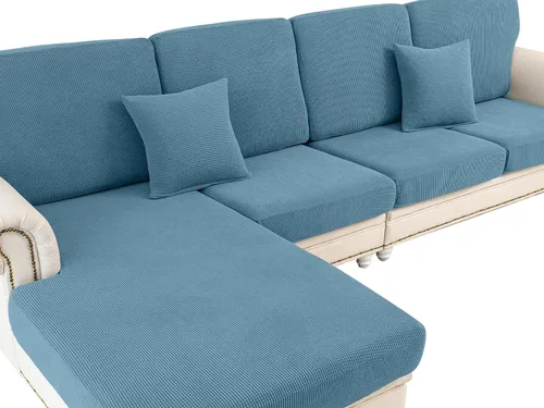 Vista 13 de LA MEACK Funda de Cojín de Sofá Funda de Cojín de Asiento Funda Elástica para Sillón Fundas Separadas para Sofá Seccional Protector de Muebles