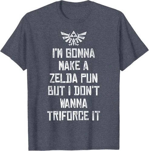 Vista 47 de Nintendo Zelda Funny Triforce It Pun - Camiseta gráfica, Negro, S