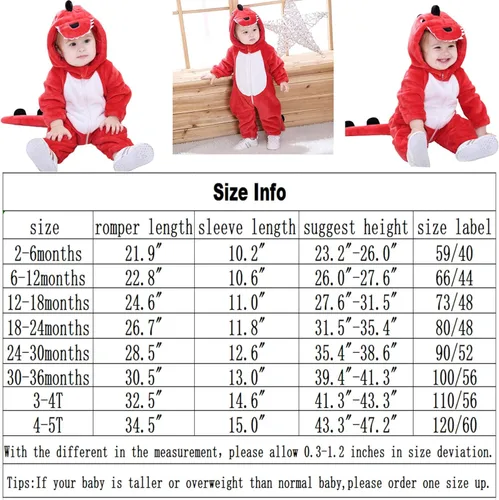 Vista 7 de Disfraces de animales para bebé, unisex, mameluco para Halloween