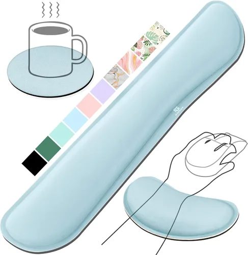 Vista 36 de Gimars Reposamuñecas para mouse, soporte de muñeca Pop It Fidget para aliviar la presión del mouse, almohadilla ergonómica de espuma viscoelástica