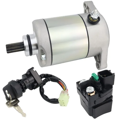 Vista 9 de Motor de arranque y relé de solenoide e interruptor de encendido para Suzuki ATV Eiger 400 2WD 4WD LT-A400 LT-F400 2002-2007 3545-016 31100-38F00