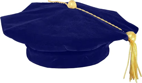 Vista 10 de GradPlaza Doctorado Tam Graduaton Tam Terciopelo con Borla Dorada