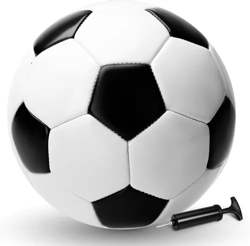 Vista 10 de Balón de fútbol tamaño 5, tamaño 4, tamaño 3, tamaño 2 con bomba desinflada, individual, 2 o 3 unidades, tamaño oficial, entrenamiento en interiores