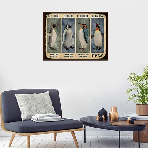 Vista 3 de Kits de pintura de diamantes para adultos, arte de diamante redondo completo 5D, bordado de punto de cruz, manualidades, pingüino, perfecto