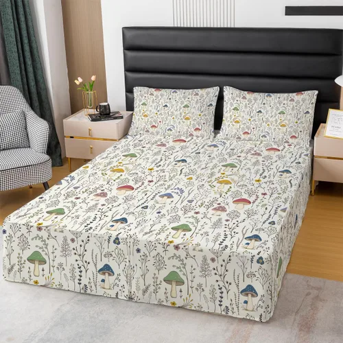Vista 17 de Falda de cama individual de girasol, flores soleadas con esquinas divididas, faldas de cama bohemias florales amarillas, falda de cama para plantas