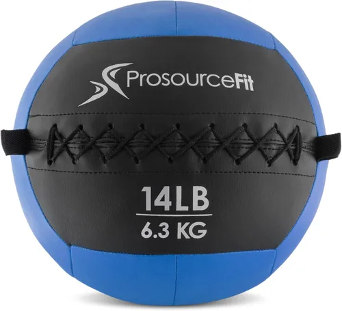 Vista 7 de ProsourceFit Bolas medicinales blandas, bolas de pared y ejercicios dinámicos de cuerpo completo, pesos codificados por colores: 6, 10, 14, 20 Lb.