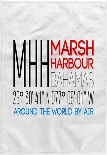 Vista 8 de 3dRose Marsh Harbour, Abaco, Bahamas, Around the World by air Travel Gift 22x30 Bath Hand Pool Towel