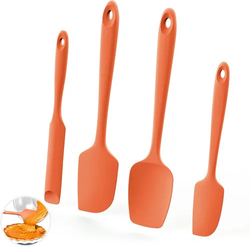 Vista 10 de U-Taste Espátulas de silicona resistentes al calor de 600ºF: Raspador de horneado de silicona flexible de grado alimentario, utensilios de cocina