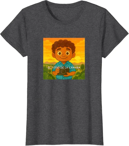 Vista 4 de Camiseta El Niño de la Cámara – Diseño Oficial del Cuento Ilustrado