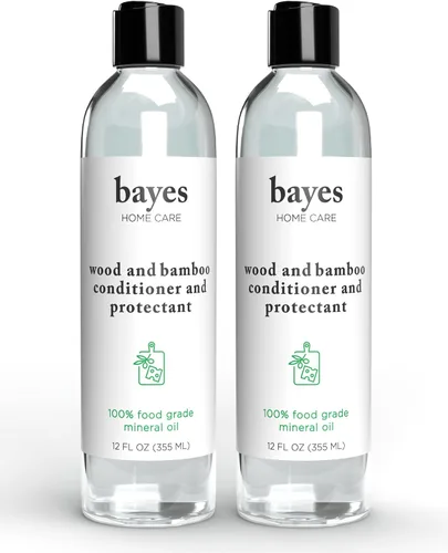 Vista 7 de Bayes Aceite mineral de grado alimenticio para tabla de cortar, aceite mineral de grado alimenticio para bambú, teca y acondicionador y protector