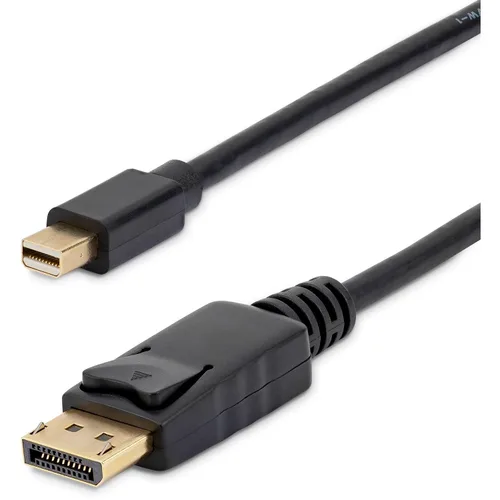 Vista 7 de StarTech - Cable Mini DisplayPort a DisplayPort 1.2 de 3 pies (MDP2DPMM1MW)