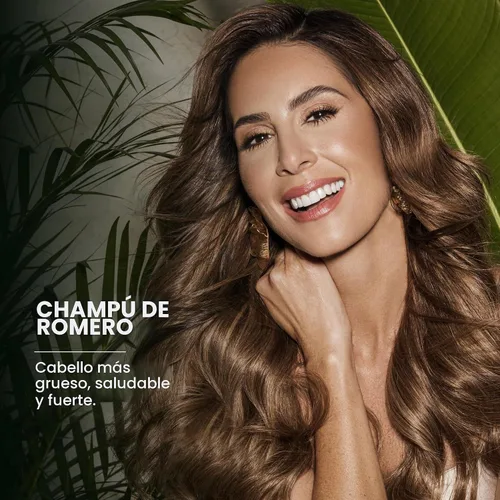 Vista 2 de ANYELUZ Kit Duo Champú Romero + Mini Tamaño de Viaje, con Extracto de Cebolla, Ácido Hialurónico y Romero