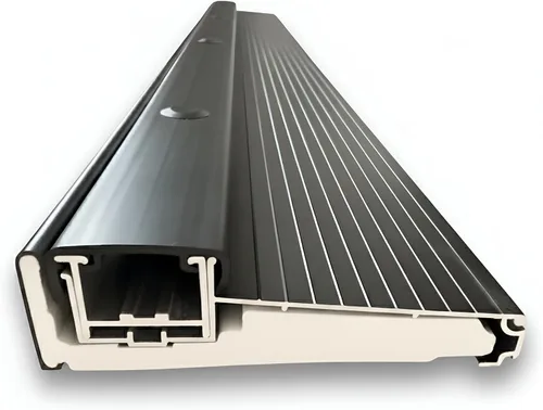 Vista 8 de KC Hardware Umbral de aluminio ajustable negro, ancho corto, diseño de tornillo oculto, umbral de puerta exterior resistente para puertas