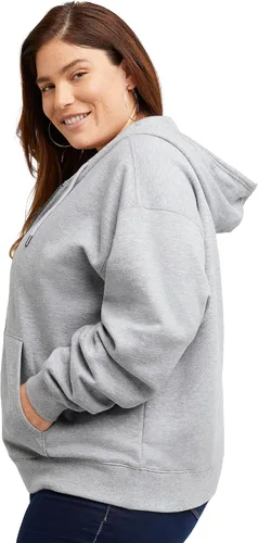 Vista 4 de Hanes Sudadera con capucha Originals para mujer, talla grande, con cremallera de peso medio