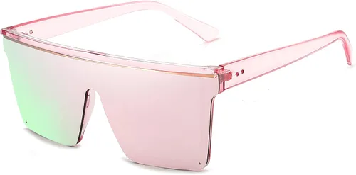 Vista 17 de Dollger - Gafas de sol cuadradas de gran tamaño para mujer y hombre, de moda, armazón negro con parte superior plana