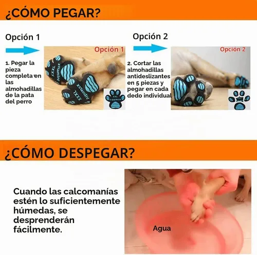 Vista 4 de Protector de patas de perro, almohadillas de tracción antideslizante, asistente de paseo para perros mayores, calcomanías de pie para suelos