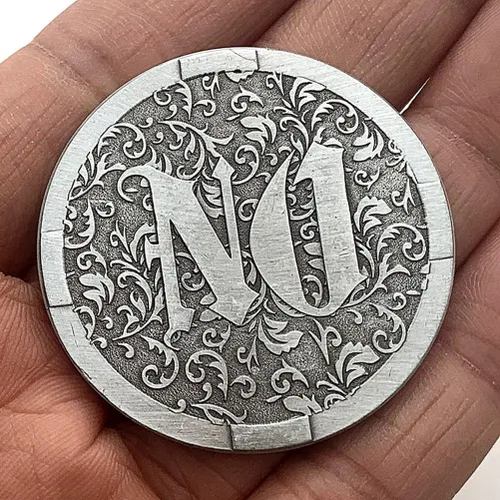 Vista 5 de Glamtune Sí No Challenge Medallón de Monedas Decisiones Maker Moneda Souvenir Collector