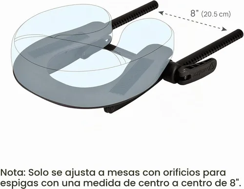 Vista 6 de EarthLite Caballete para Cama de Masaje con Apoyacabeza Ajustable Deluxe - Plataforma de Apoyacabeza Completamente Ajustable y Duradera para Sillas