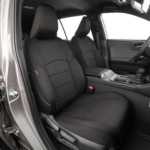Vista 15 de EKR - Juego completo de fundas de asiento de cuero para automóvil de ajuste personalizado (color negro)