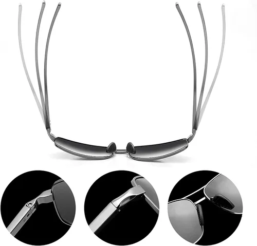 Vista 4 de MOFLYOM Polarized Sunglasses for Men Driving Fishing Mens Sunglasses Rectangular Metal Frame