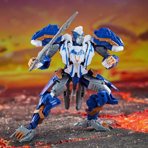 Vista 6 de Transformers Legacy United Voyager Class Prime Universe Thundertron, figura de acción de conversión de 7 pulgadas, 8+
