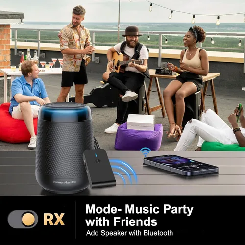 Vista 6 de Transmisor Bluetooth para TV PC, adaptador de audio Bluetooth 2 en 1 receptor de música