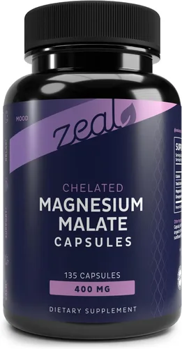 Vista 9 de Zeal Naturals Suplemento triple complejo de magnesio - glicinato, malato, citrato 400 mg, 180 cápsulas Magnesio quelado de alta absorción