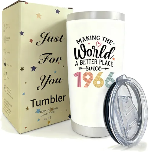 Vista 2 de Divertidos regalos de cumpleaños 60 para mujeres, ideas de decoración de cumpleaños 60 en 1966, ideas para ella, regalo para mujer que cumple 60