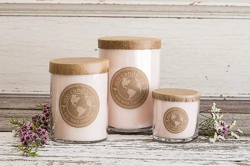 Vista 8 de ECO CANDLE CO. Vela reciclada, té negro y miel, 6 oz. - Aromas de té picante, nuez moscada, miel y naranja - 100% cera de soja, sin plomo, etiqueta
