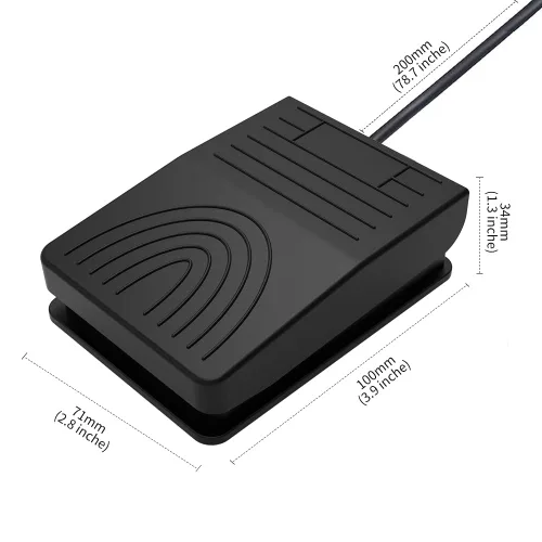 Vista 2 de Pedal de pie USB, teclado programable, ratón, interruptor personalizado, tecla de acceso directo de tecla rápida para girador de páginas