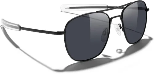 Vista 6 de MERRY'S Gafas de sol polarizadas militares clásicas cuadradas aviador para hombres o mujeres S8636