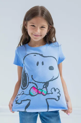 Vista 4 de PEANUTS Snoopy - Paquete de 2 camisetas para niñas pequeñas y grandes