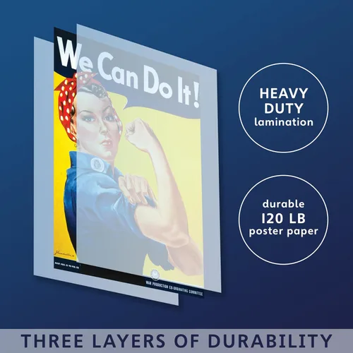 Vista 2 de Palace Learning Póster de We Can Do It - Rosie the Riveter - Westinghouse Girl - Póster de la Segunda Guerra Mundial - Láminado (18 x 24 pulgadas)