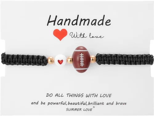 Vista 14 de Pulsera de fútbol, fútbol, baloncesto, béisbol, regalos para mujeres y hombres, regalos de cumpleaños, graduación para amantes del deporte, pulseras