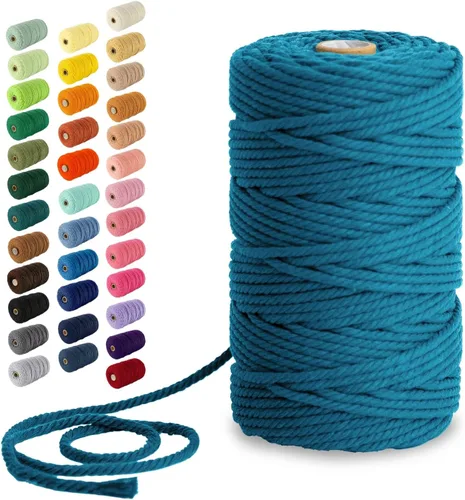 Vista 14 de Nook Theory Hilo de macramé de 3mm 109 yardas - Cuerda de macramé suave de 4mm, 5mm perfecta para nudos - Suministros de macramé para colgadores