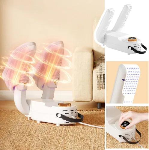 Vista 3 de Secador de zapatos plegable eléctrico para el hogar, calentador de zapatos de calefacción instantánea inteligente portátil desinfección inteligente