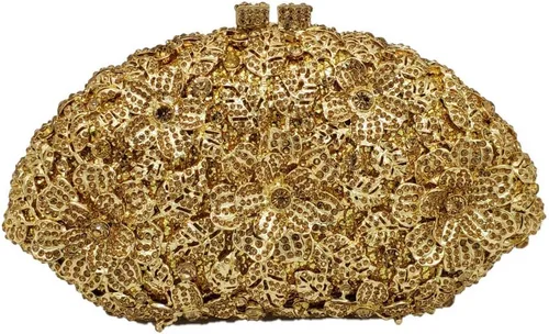Vista 28 de Boutique De FGG Bolso de noche de flores de embrague de cristal de lujo para mujer, bolso de boda nupcial, bolso