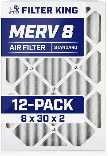 Vista 232 de Filter King Filtro de aire de 5.88 x 12.13 x 1 (MERV 8) (paquete de 12) filtros de horno de CA para control de polvo y alergias, fabricados en EE.