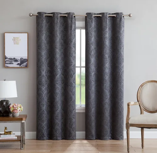 Vista 7 de LinenZone Par de Cortinas de Dormitorio Azul Verde Azulado. Estas Cortinas Opacas de Decoración Moderna son una Gran Opción como Cortinas de Ventana