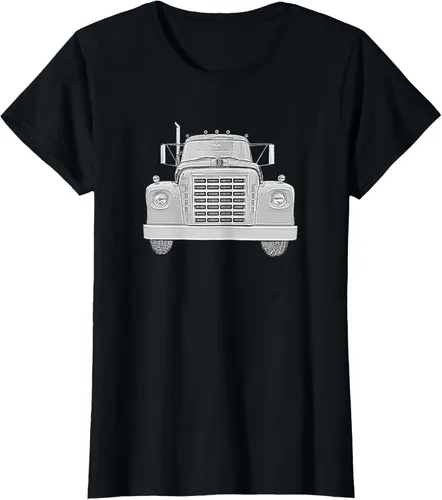 Vista 31 de Camiseta clásica de camión pesado International Harvester IH Loadstar, Negro, S
