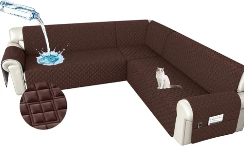 Vista 19 de Arfntevss Fundas impermeables para sofá modular en forma de L, lavable, de terciopelo, para sofá seccional, antideslizante, fundas de esquina