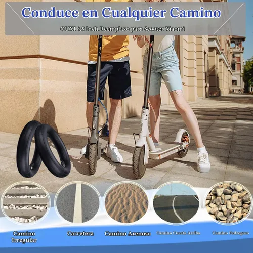 Vista 6 de Cooryda Paquete de 2 Cámaras Interiores de 8.5''x2'', Neumáticos Neumáticos 8 1/2x2 para Scooter Gotrax 50/75-6.1, Xiaomi M365, Ruedas de Repuesto