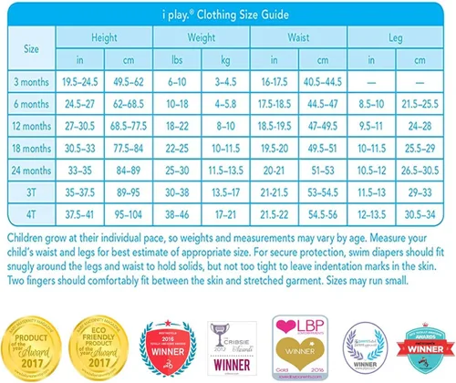 Vista 6 de i play Baby Toddler pañal absorbente reutilizable para natación 2 unidades 6 meses