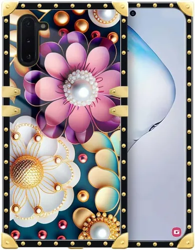 Vista 8 de DAIZAG Funda compatible con Samsung Galaxy Note 10, diseño colorido de cactus dorado, funda protectora de TPU suave antiarañazos