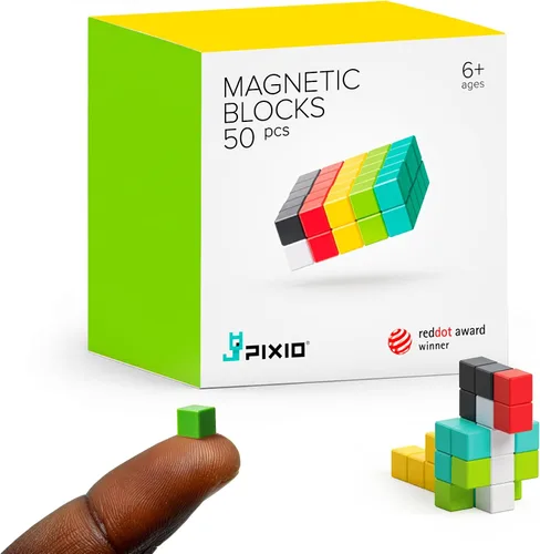 Vista 13 de PIXIO -400 piezas - Juguete de construcción de bloques magnéticos diminutos en el estilo Pixel Art con aplicación gratuita - Cubos de plástico