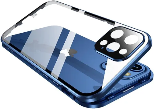 Vista 20 de Funda magnética con bloqueo de seguridad para iPhone 11 Pro de doble cara de vidrio de 360°, cubierta de cuerpo completo con protector de lente