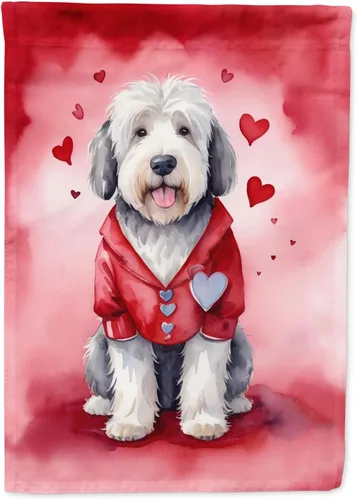 Vista 46 de Caroline's Treasures DAC5252GF Affenpinscher - Bandera de jardín con texto en inglés "My Valentine", bandera decorativa para patio exterior, patio