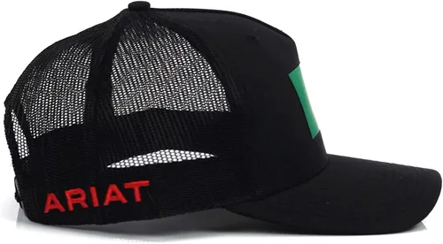 Vista 3 de ARIAT Mens Mexico Flag Shield Eagle Logo Cap